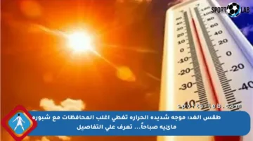 طقس الغد: موجة شديدة الحرارة تغطي أغلب المحافظات مع شبورة مائية صباحاً… تعرف على التفاصيل